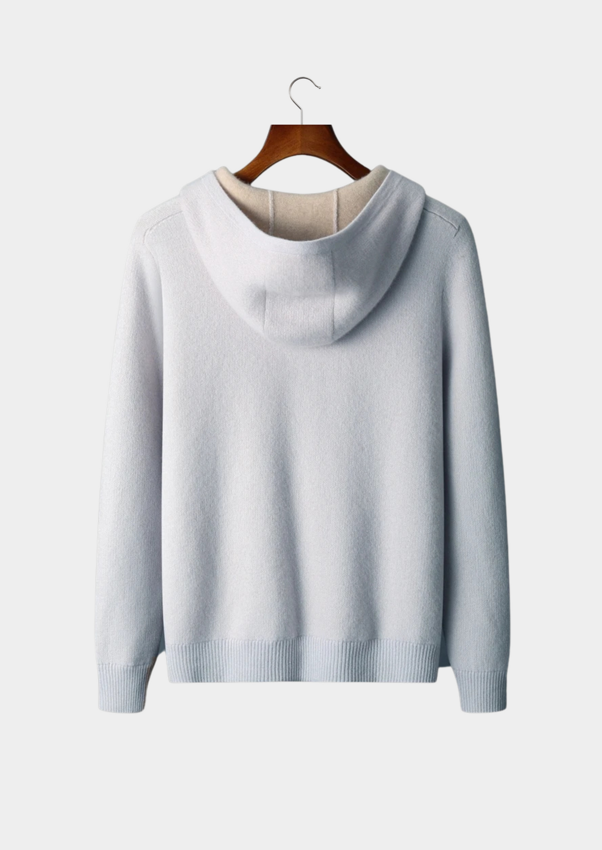 Premium Cashmere Two-Tone Zipper Hoodie | Solmar
