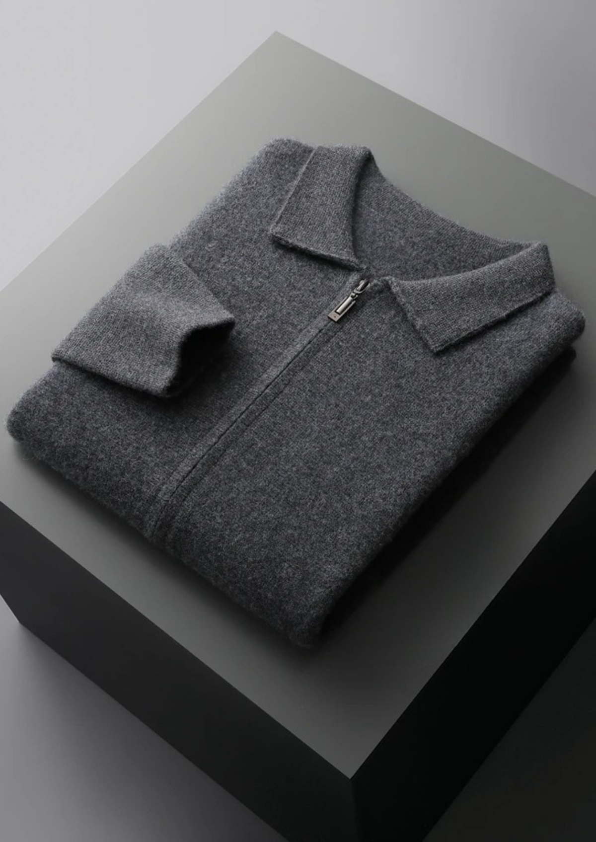 Premium Cashmere Zipper Cardigan | Solmar