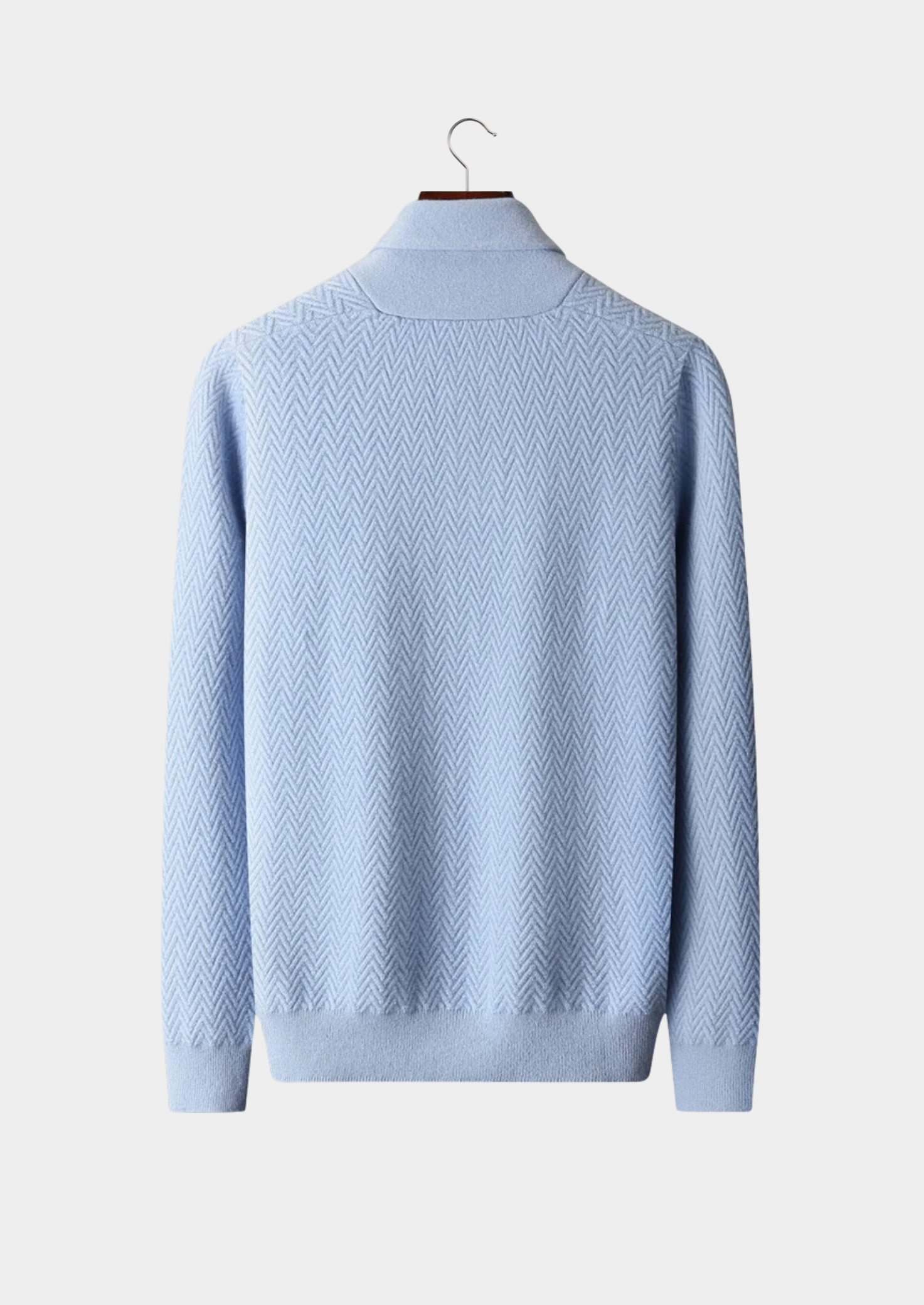 Premium Cashmere Zigzag Button Sweater | Solmar