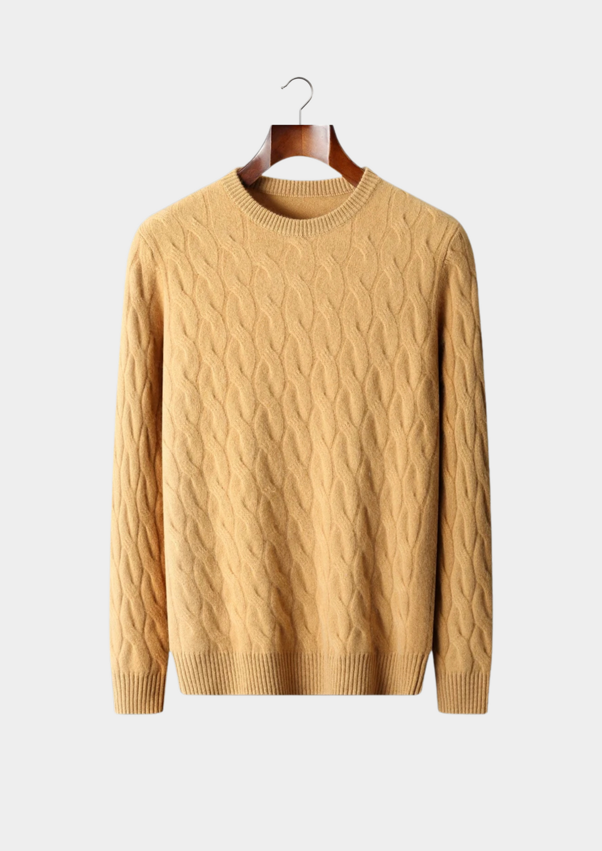 Premium Cashmere Cable Crewneck | Solmar
