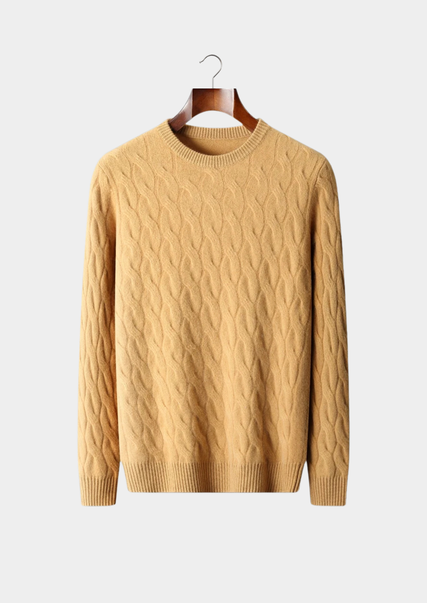 Premium Cashmere Cable Crewneck | Solmar