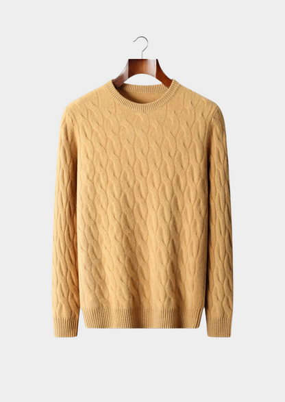 Premium Cashmere Cable Crewneck | Solmar