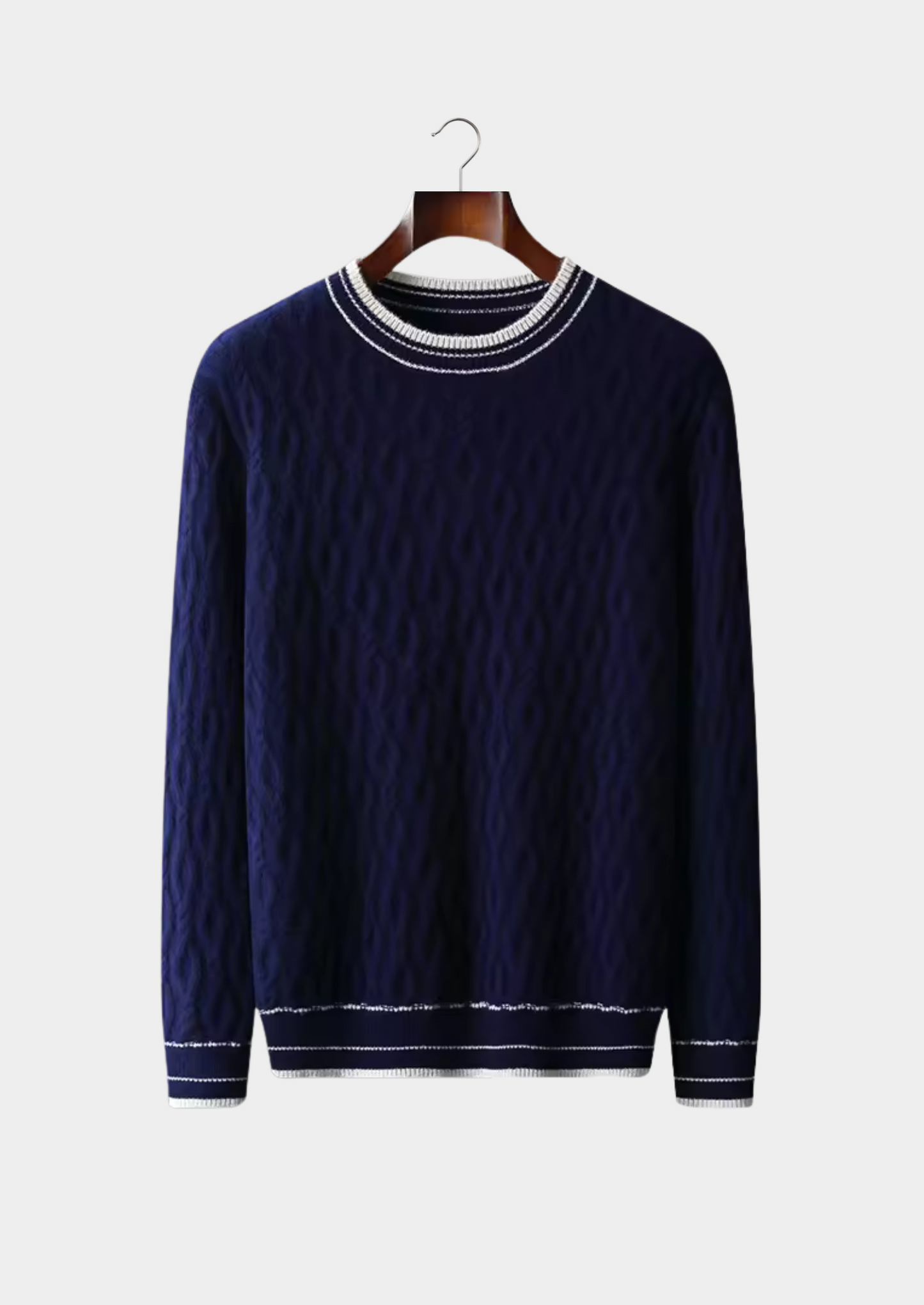 Pure Extra-Fine Merino Wool Jacquard Crewneck | Solmar