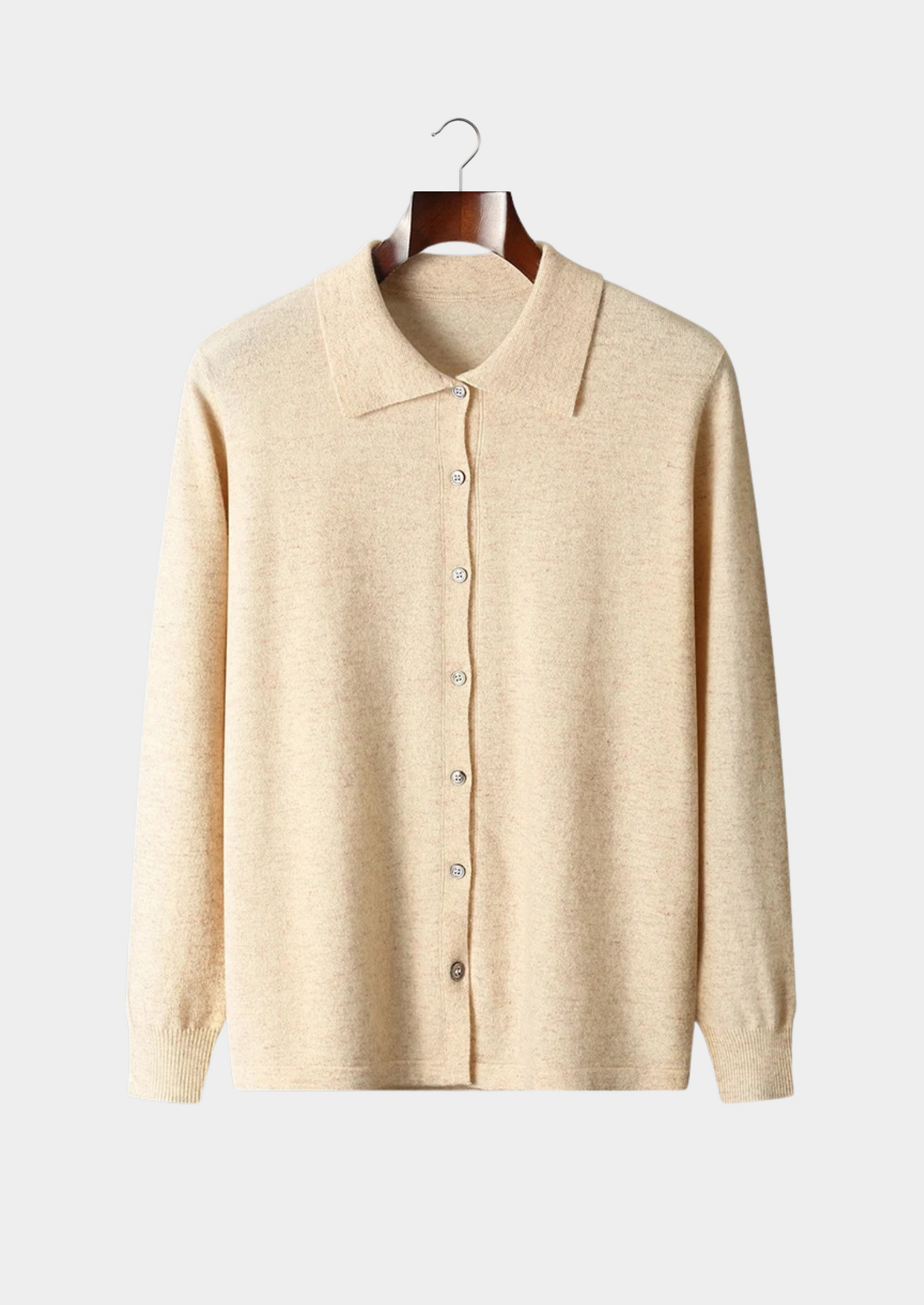 Pure Extra-Fine Merino Wool Polo Cardigan | Solmar