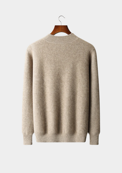 Premium Cashmere Two Tone Zip Cardigan | Solmar