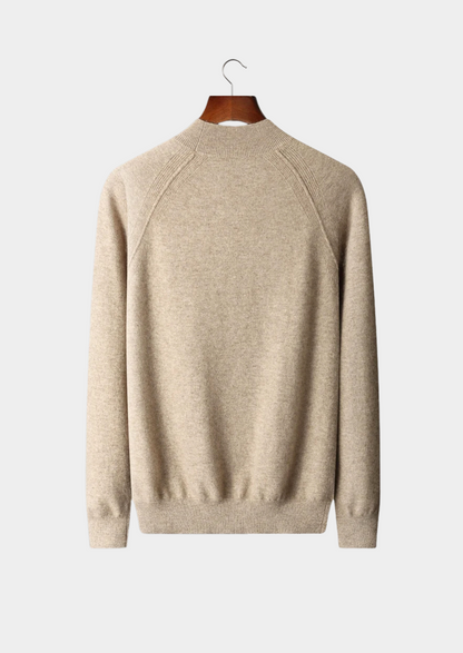 Pure Extra-Fine Merino Wool Raglan Mockneck | Solmar
