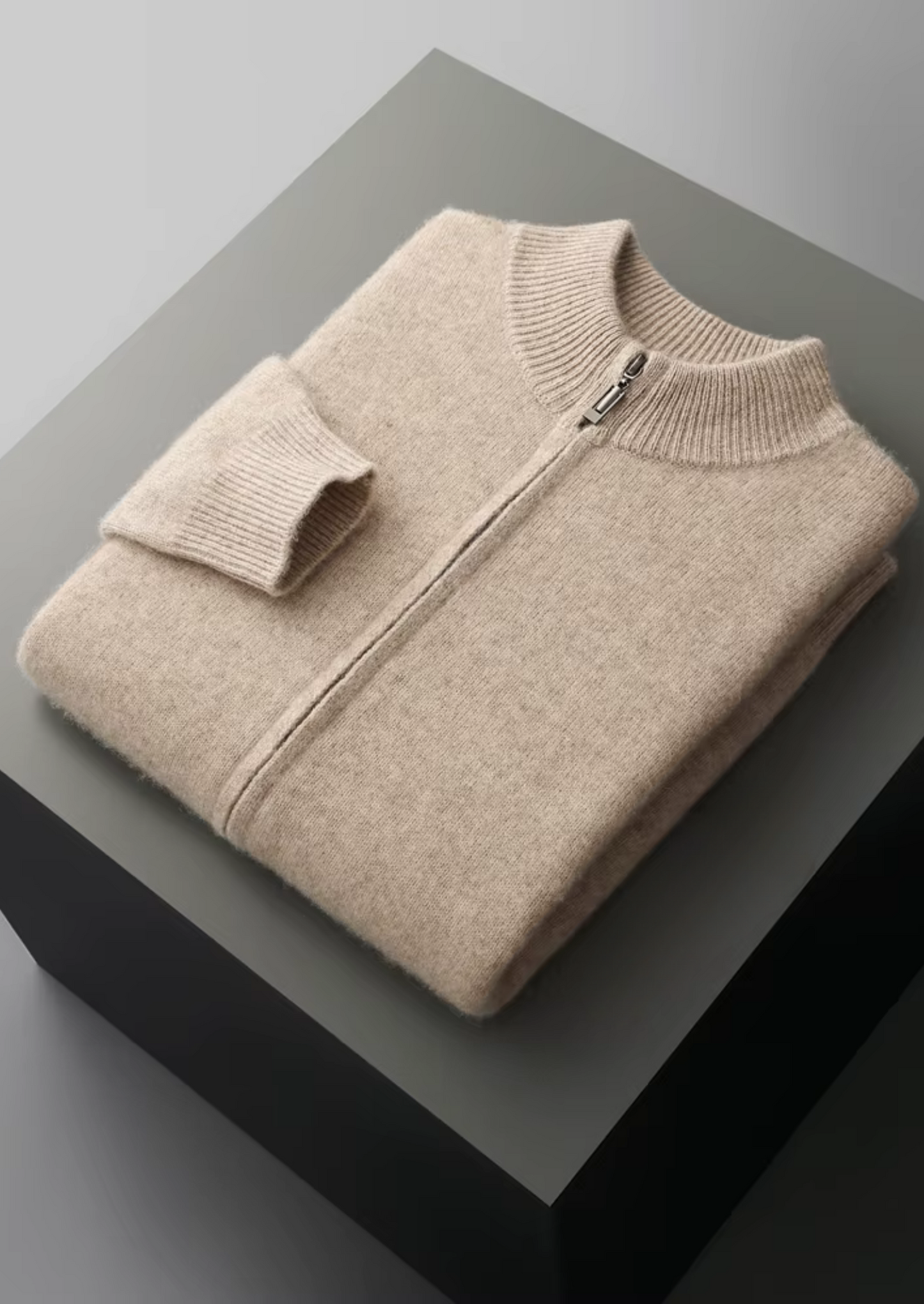 Pure Extra-Fine Merino Wool Zipper Cardigan | Solmar