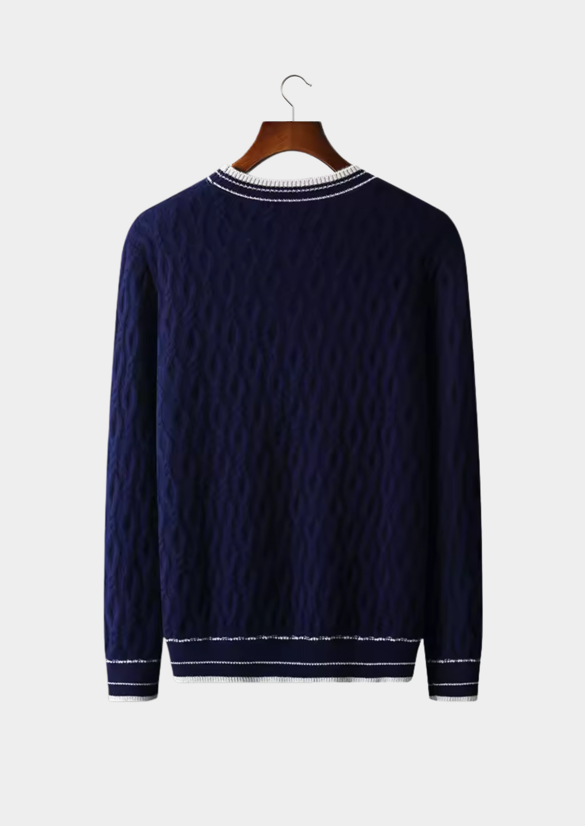 Pure Extra-Fine Merino Wool Jacquard Crewneck | Solmar