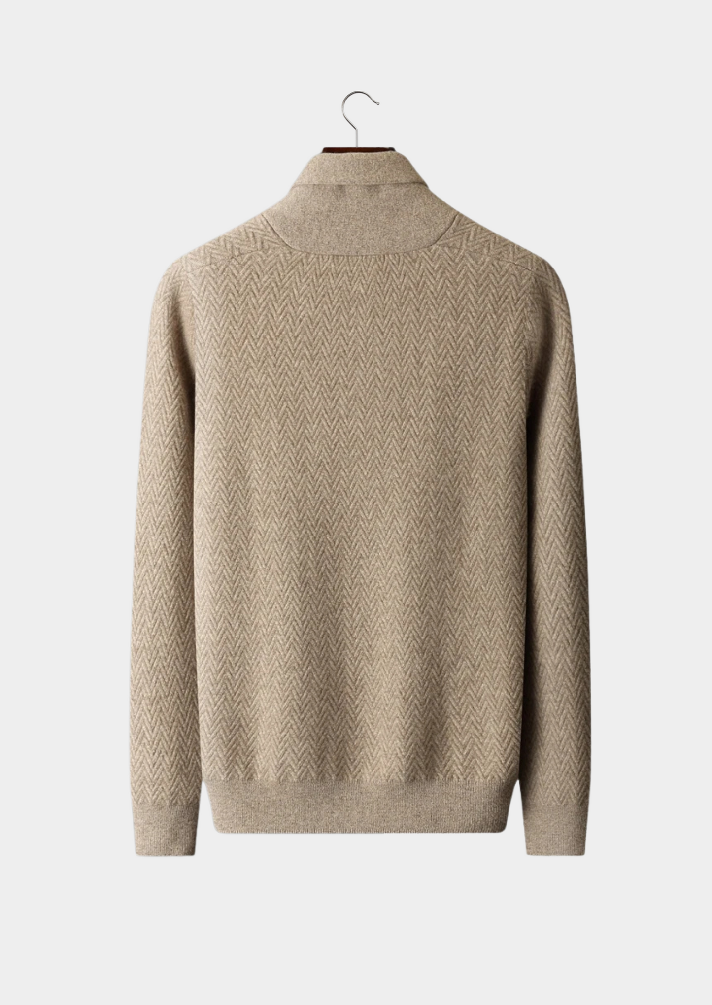 Premium Cashmere Zigzag Button Sweater | Solmar
