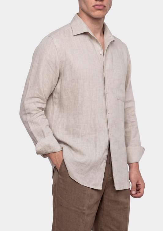 Amalfi Coastal Shirt - Light Beige | Solmar