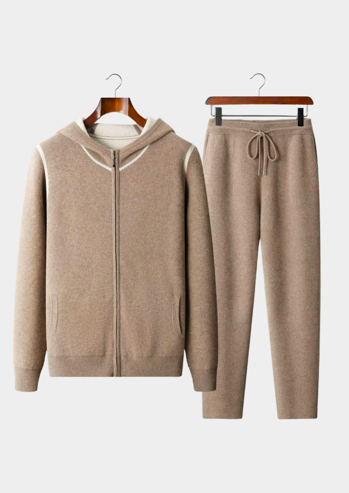 Premium Cashmere Beige Milano Leisure Set | Solmar