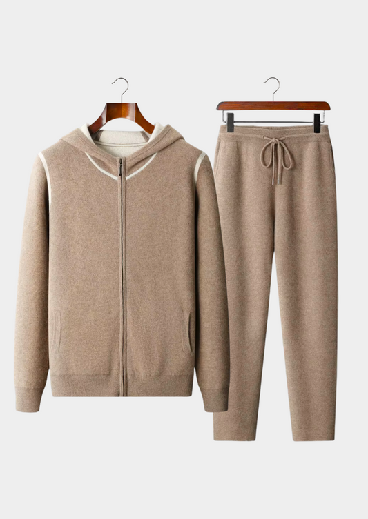 Premium Cashmere Beige Milano Leisure Set | Solmar