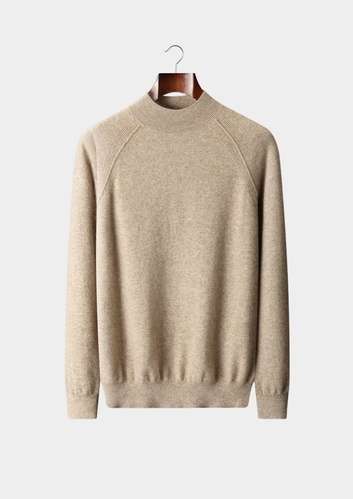 Pure Extra-Fine Merino Wool Raglan Mockneck | Solmar