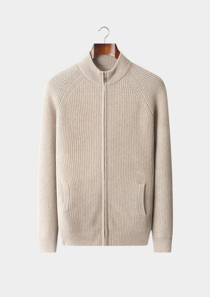Premium Cashmere Ribbed Cardigan | Solmar
