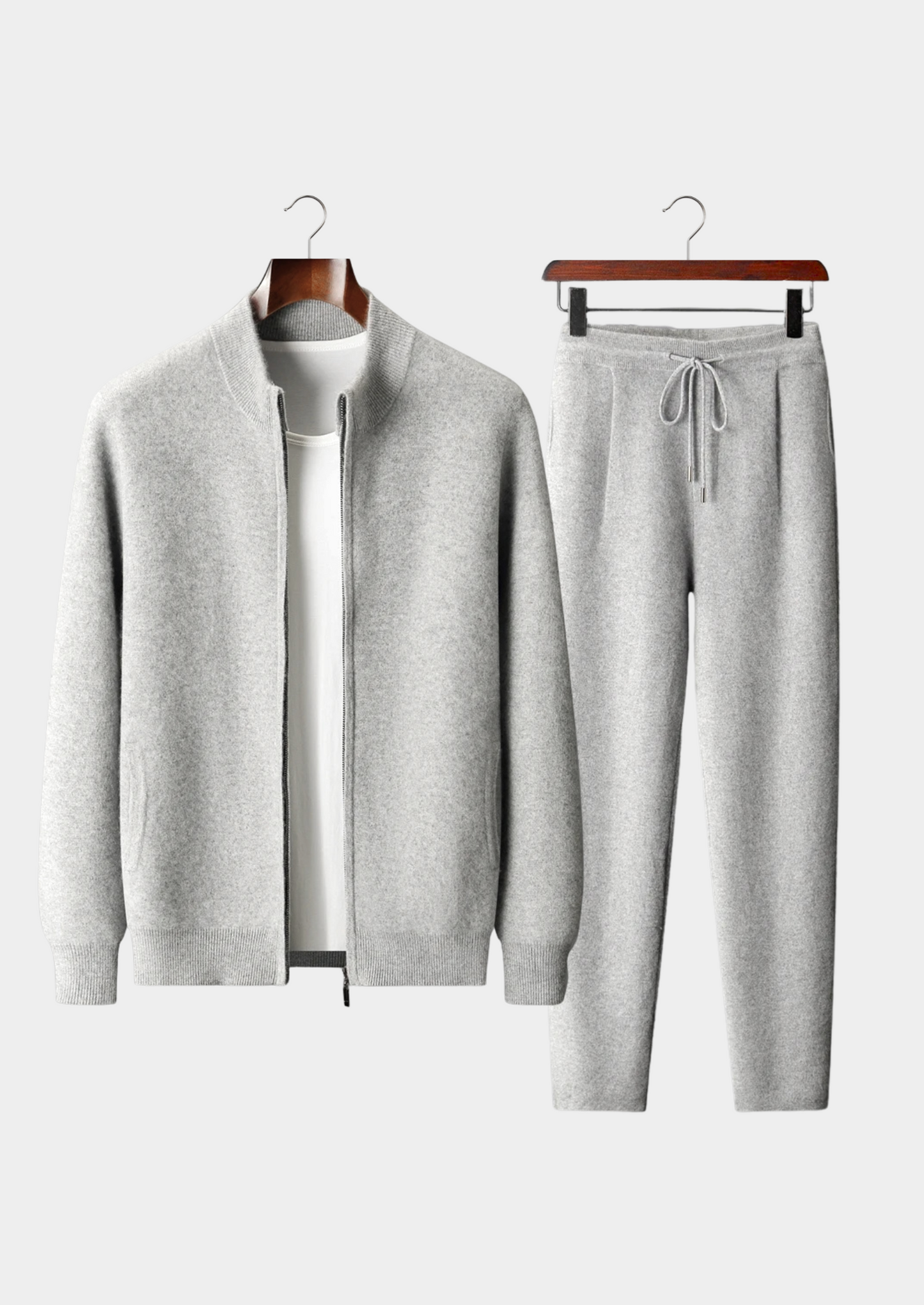 Premium Cashmere Light Gray Denis Leisure Set | Solmar