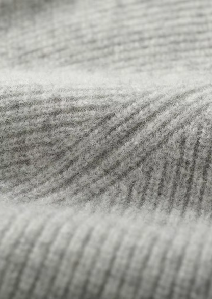 Pure Extra-Fine Merino Wool Ribbed Zip Hoodie | Solmar