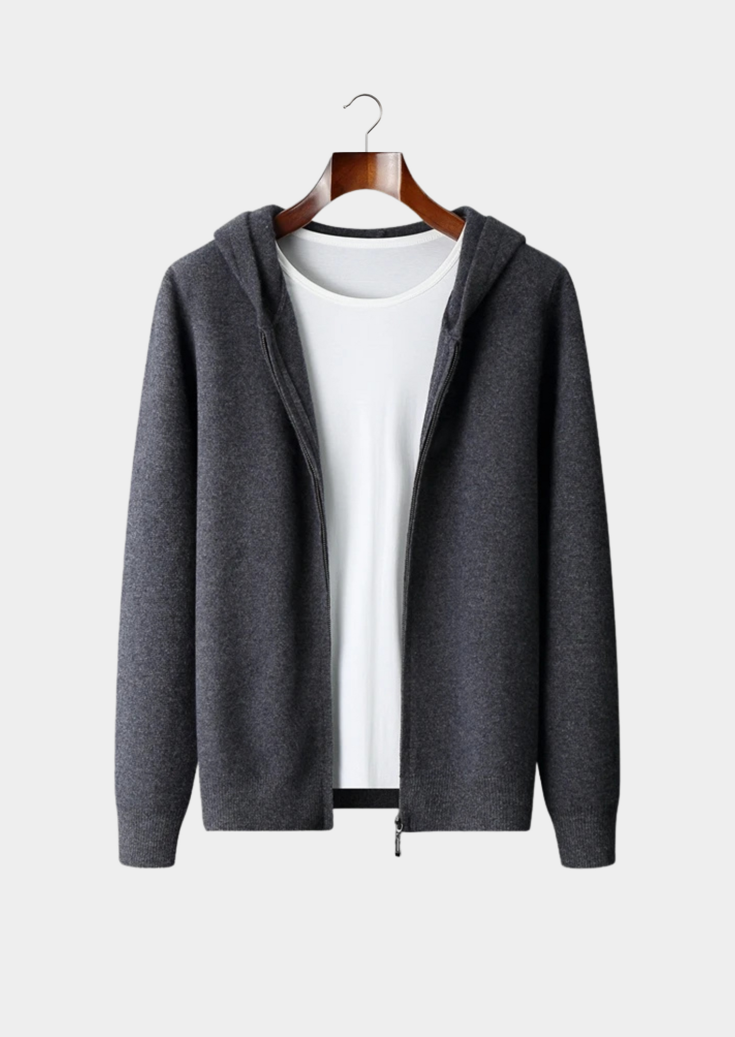Premium Cashmere Zipper Hoodie | Solmar