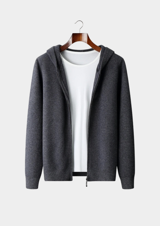 Premium Cashmere Zipper Hoodie | Solmar