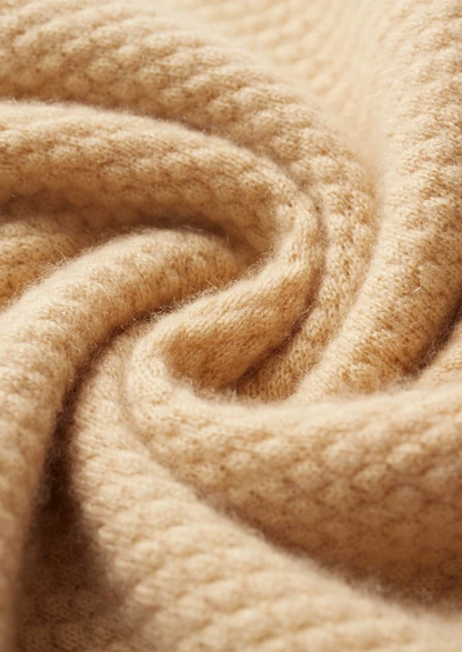 Premium Cashmere Mustard Two-Tone Polo | Solmar