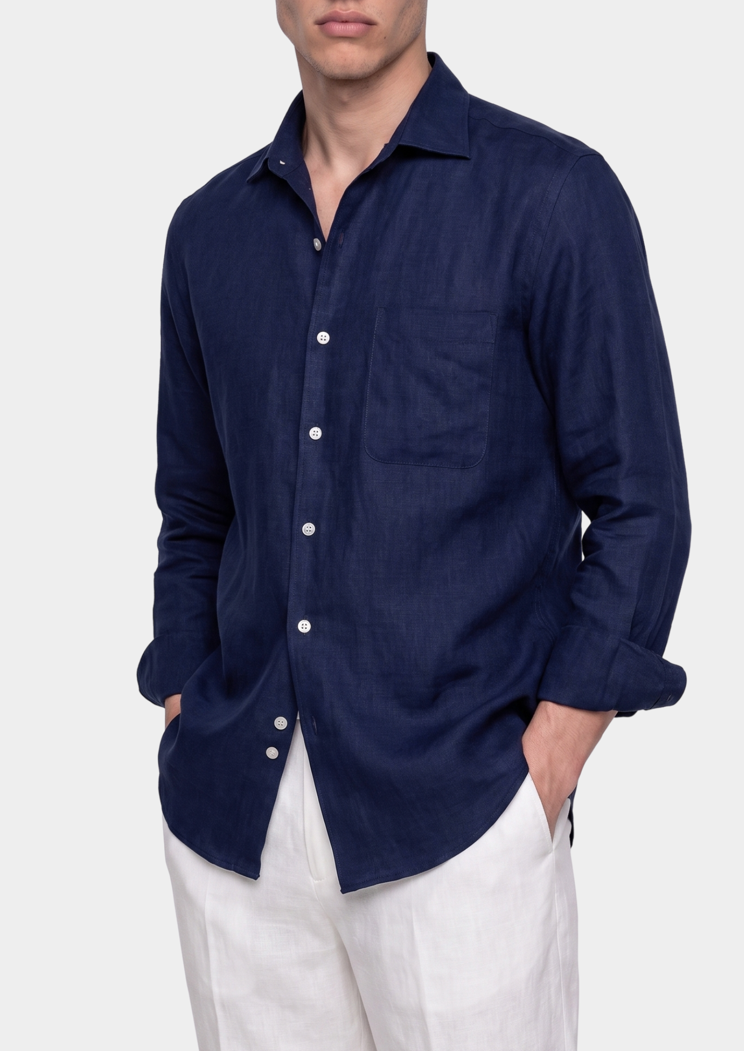 Amalfi Coastal Shirt - Navy Blue | Solmar