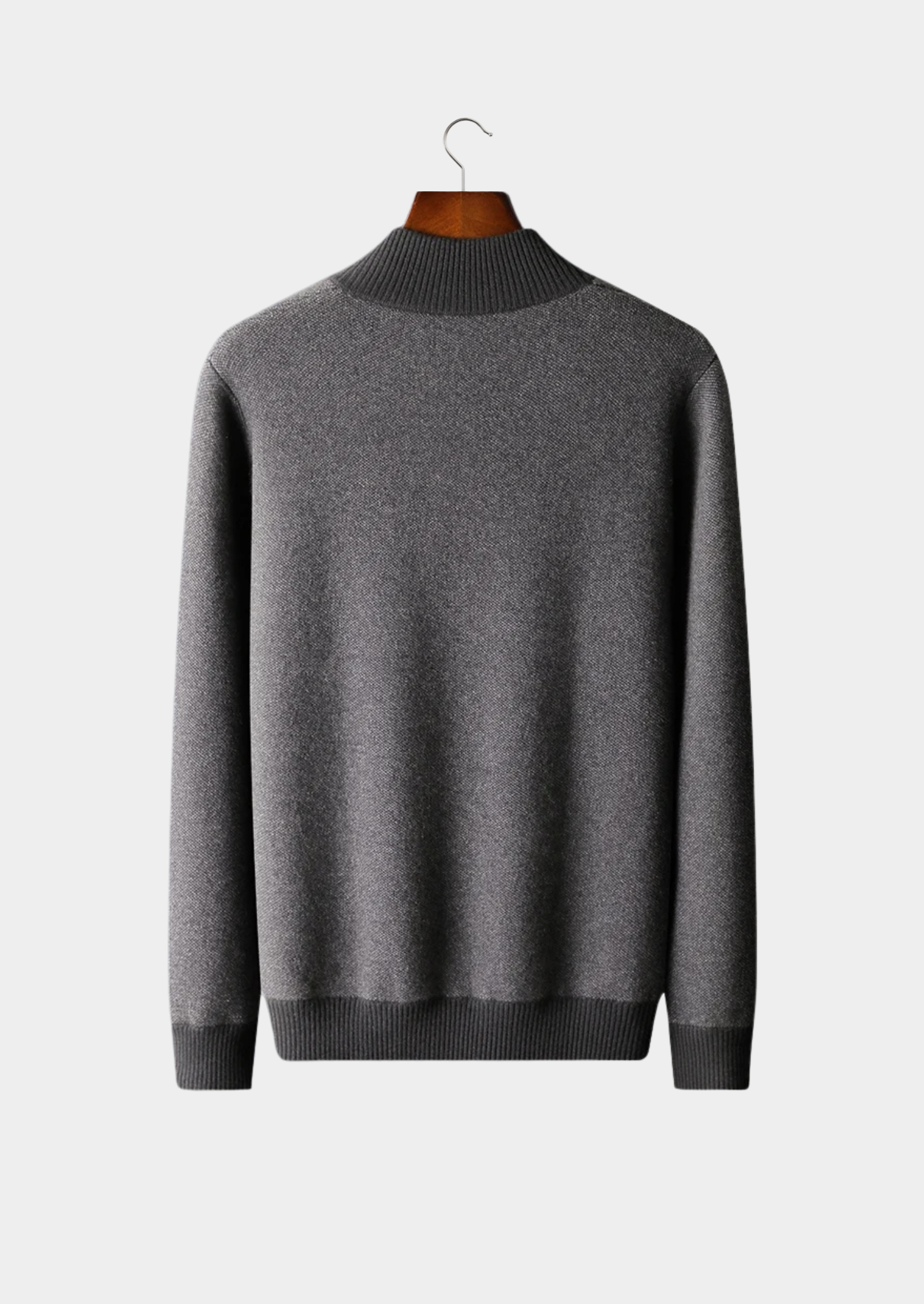 Premium Cashmere Jacquard Zip Cardigan | Solmar