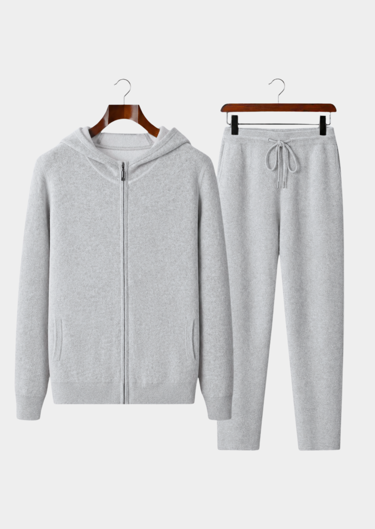 Premium Cashmere Light Gray Milano Leisure Set | Solmar