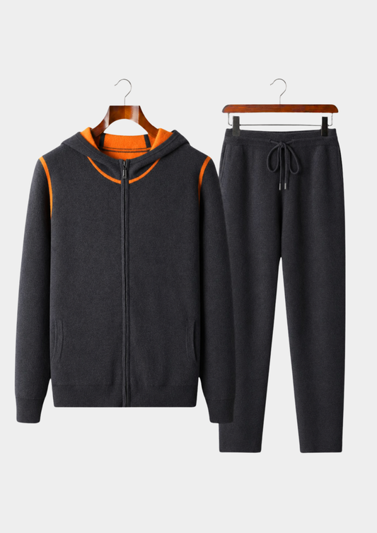Premium Cashmere Deep Gray Milano Leisure Set | Solmar