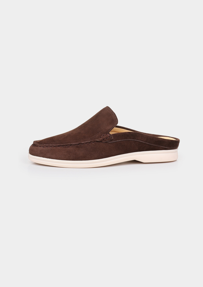 Coffee Marina Suede Slipper | Solmar