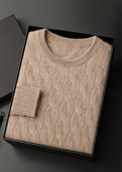 Premium Cashmere Cable Crewneck | Solmar