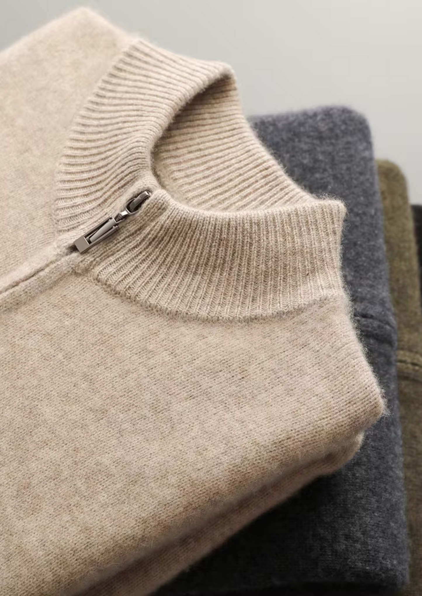 Pure Extra-Fine Merino Wool Zipper Cardigan | Solmar
