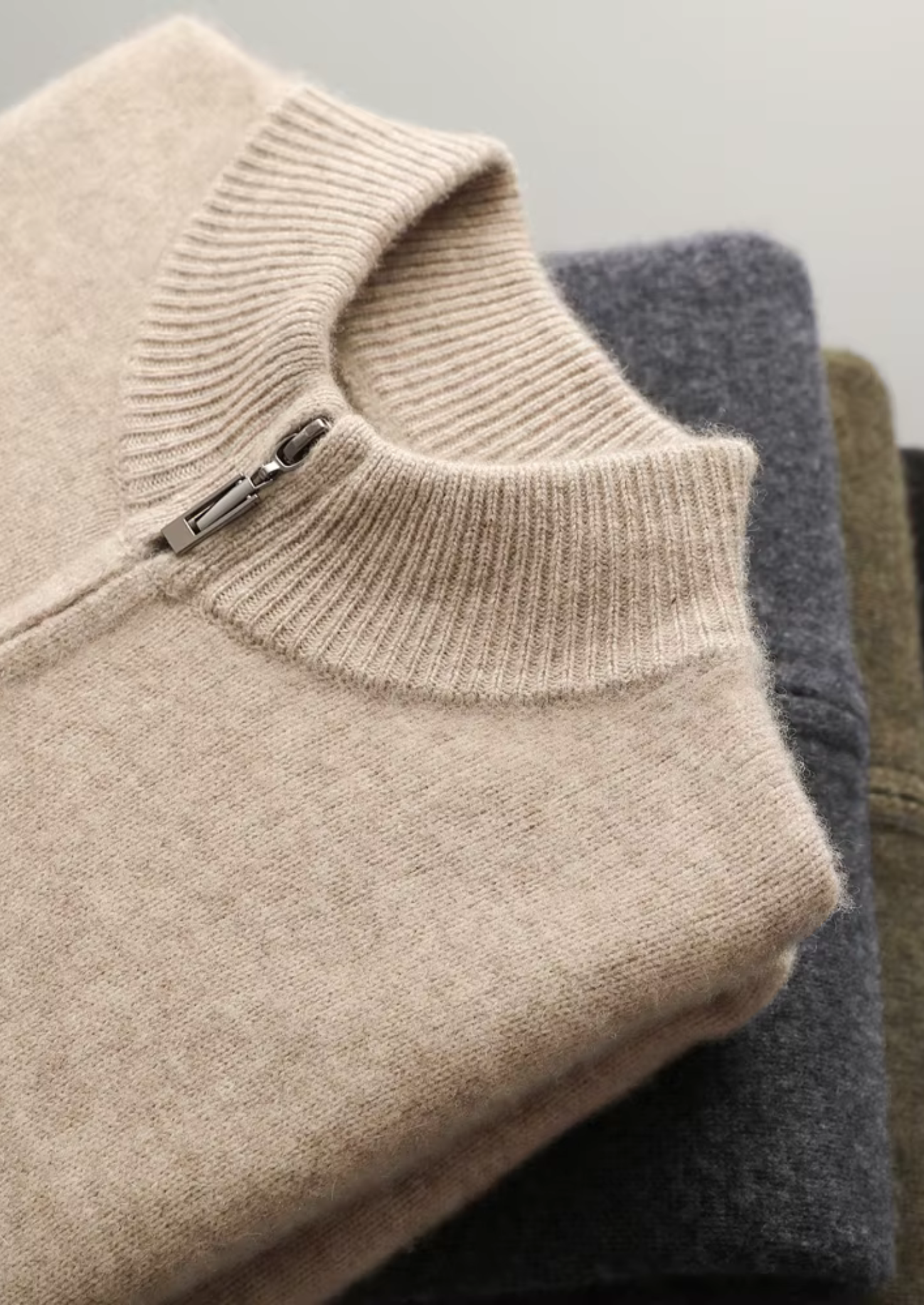 Pure Extra-Fine Merino Wool Zipper Cardigan | Solmar