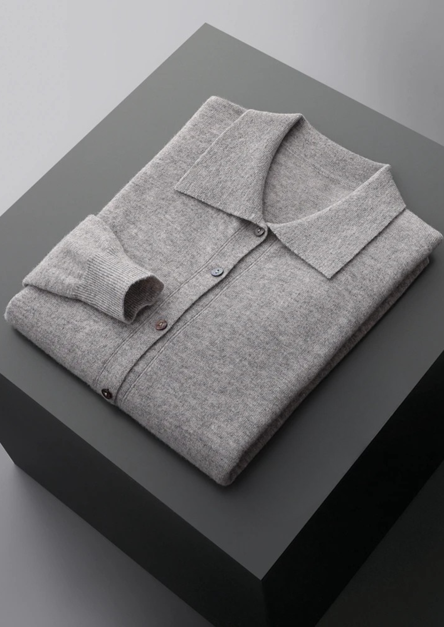 Pure Extra-Fine Merino Wool Polo Cardigan | Solmar