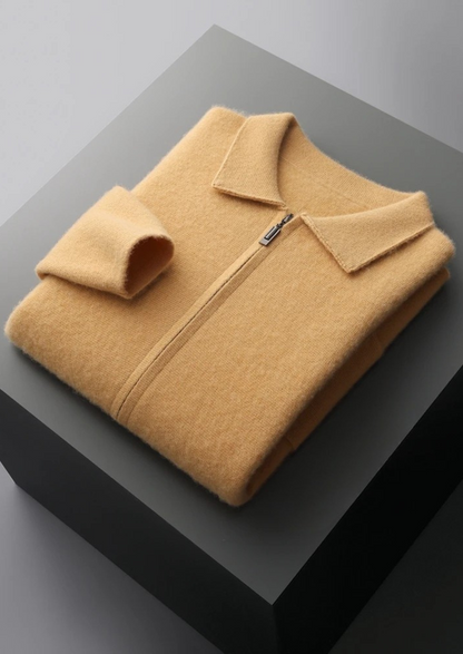 Premium Cashmere Zipper Cardigan | Solmar