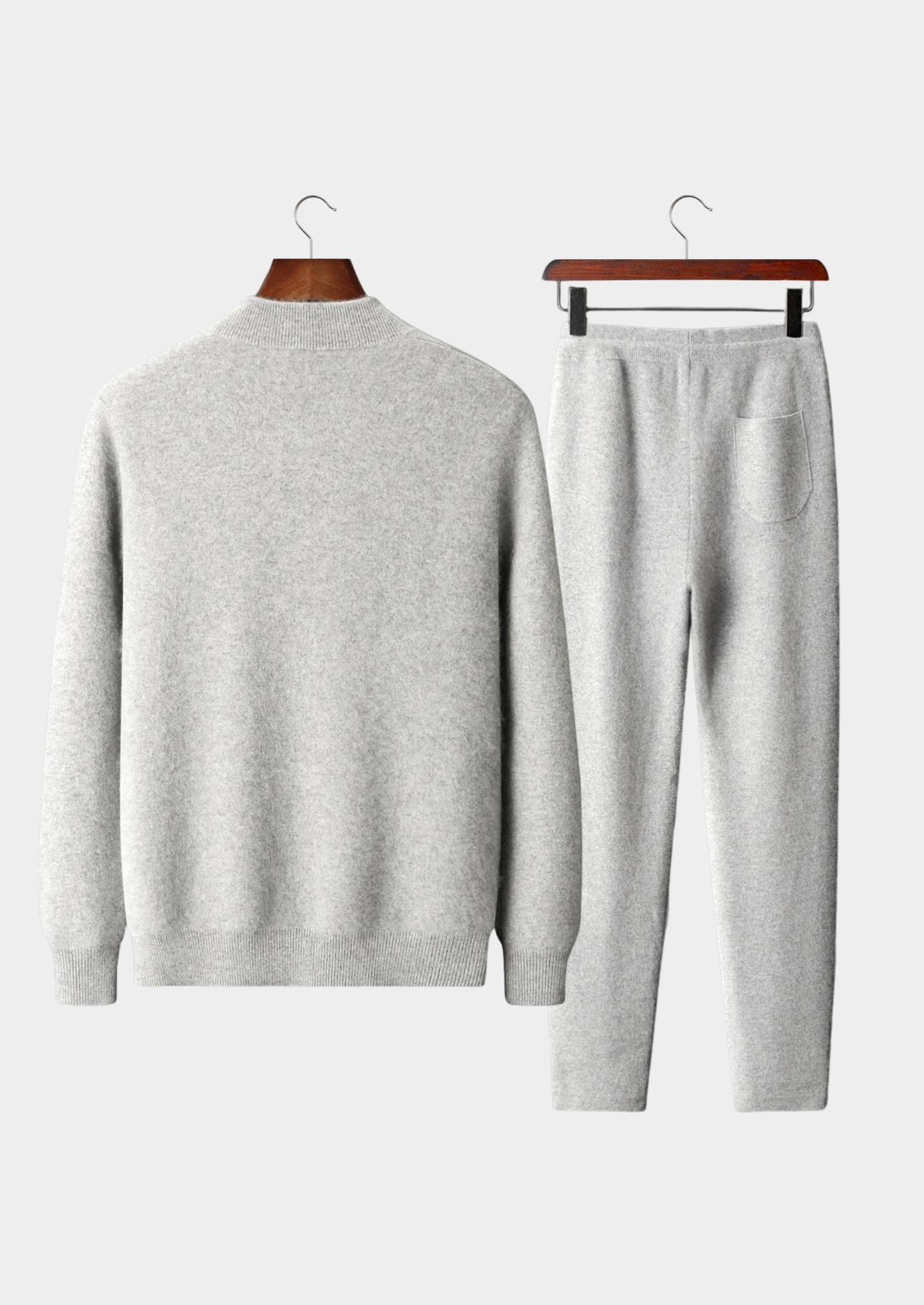 Premium Cashmere Light Gray Denis Leisure Set | Solmar