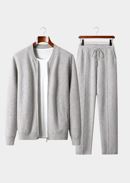 Pure Extra-Fine Merino Wool Light Gray Falconi Set | Solmar