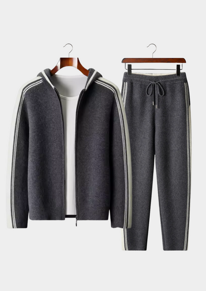 Pure Extra-Fine Merino Wool Dark Gray Damien Set | Solmar