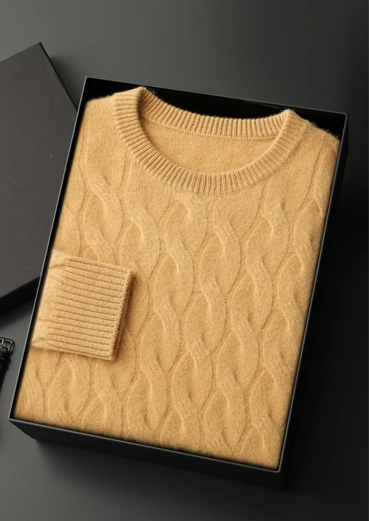Premium Cashmere Cable Crewneck | Solmar