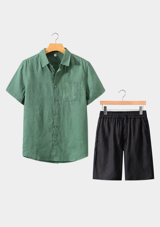 Dolcevita Shortsleeve Summer Set - Green/black | Solmar