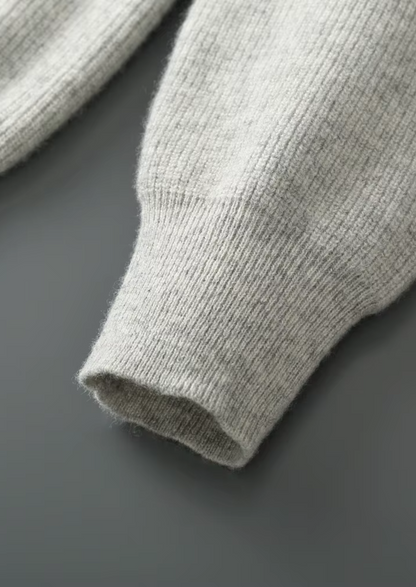 Pure Extra-Fine Merino Wool Ribbed Zip Hoodie | Solmar