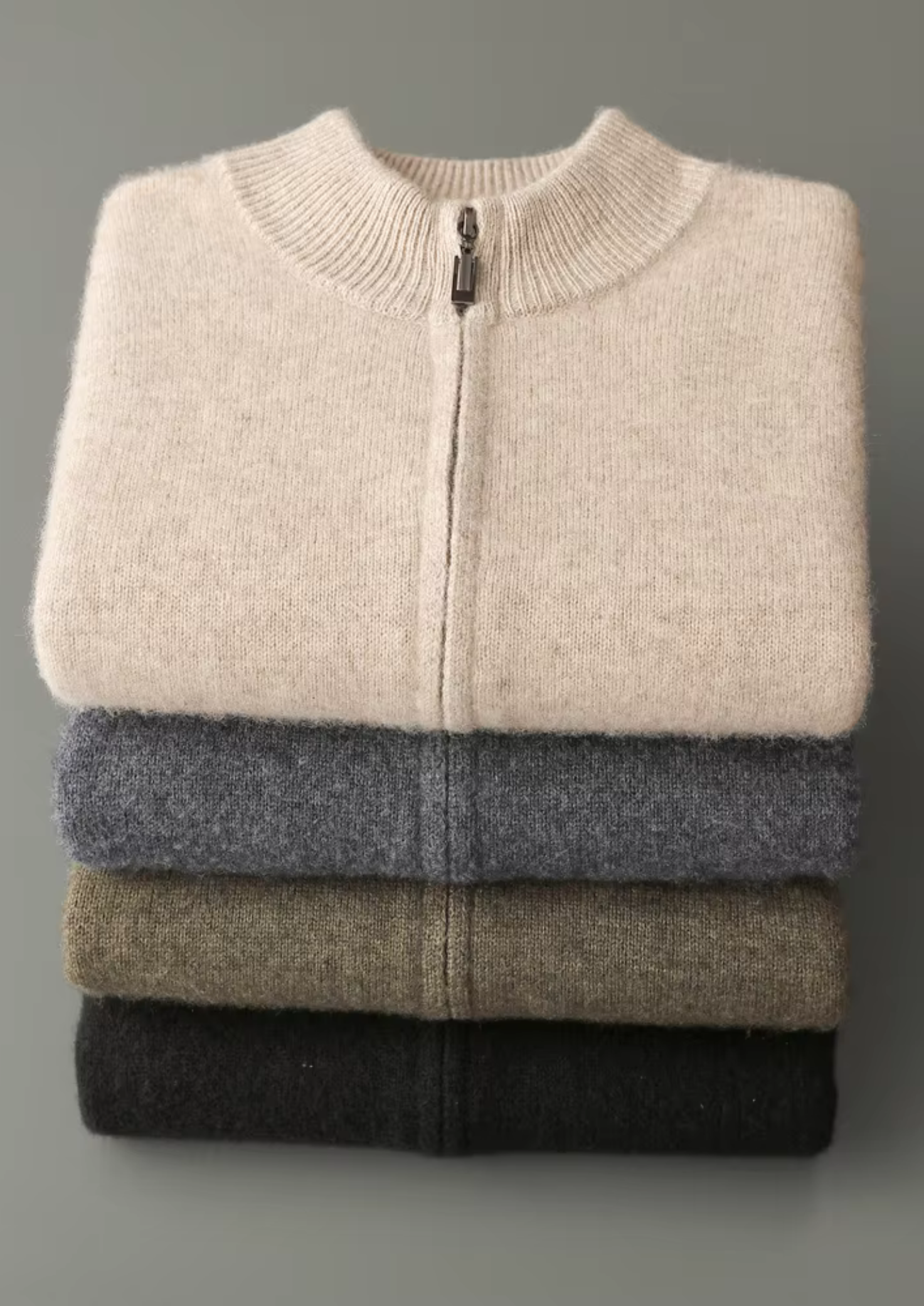 Pure Extra-Fine Merino Wool Zipper Cardigan | Solmar