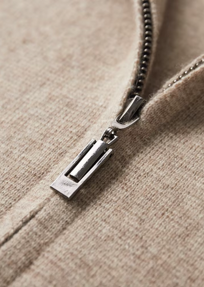 Pure Extra-Fine Merino Wool Zip Polo Cardigan | Solmar