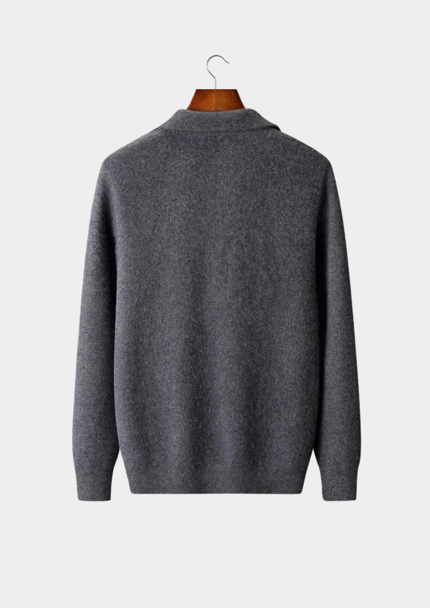 Premium Cashmere Zip Polo Cardigan | Solmar