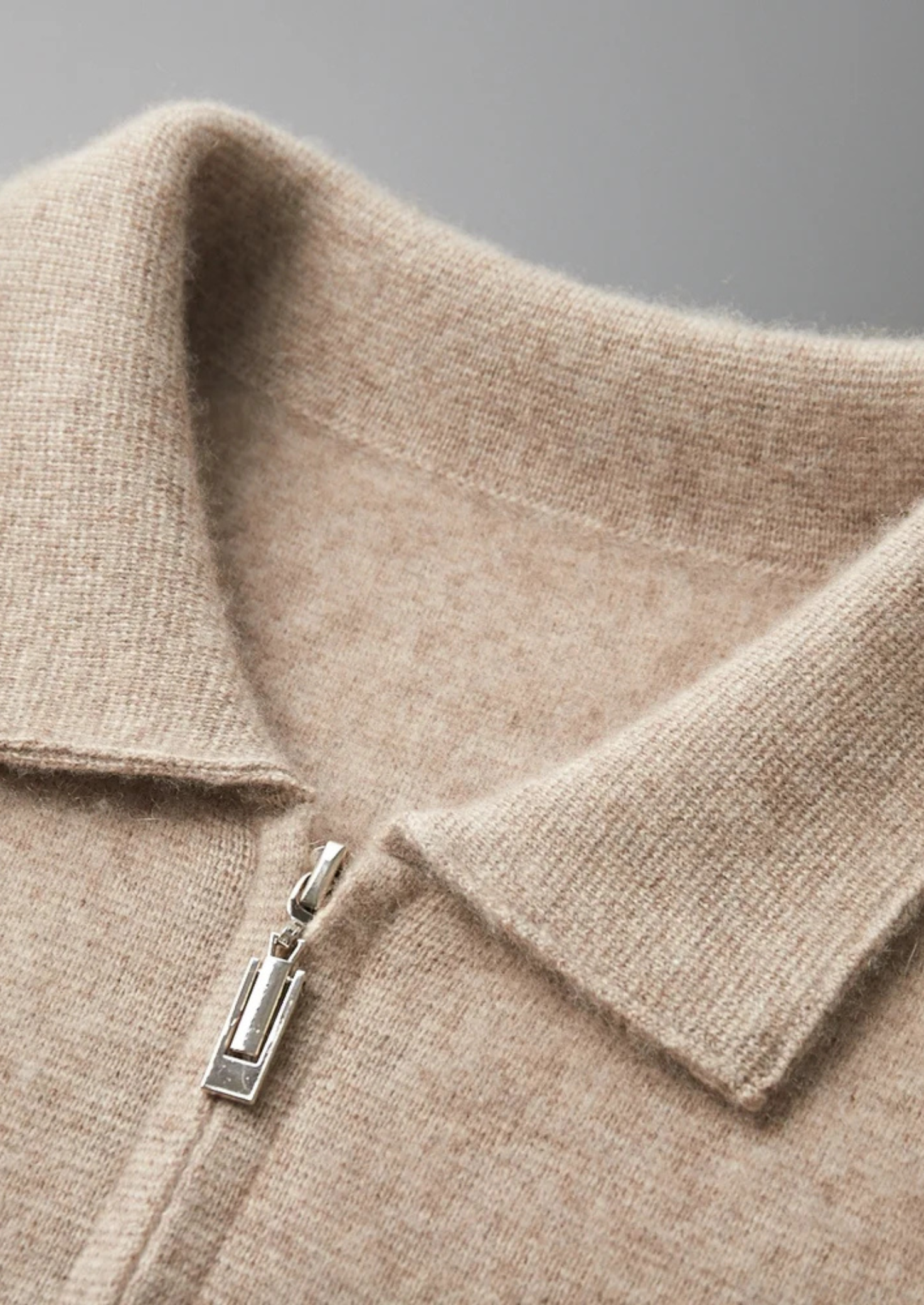 Premium Cashmere Zipper Cardigan | Solmar