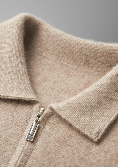 Premium Cashmere Zipper Cardigan | Solmar