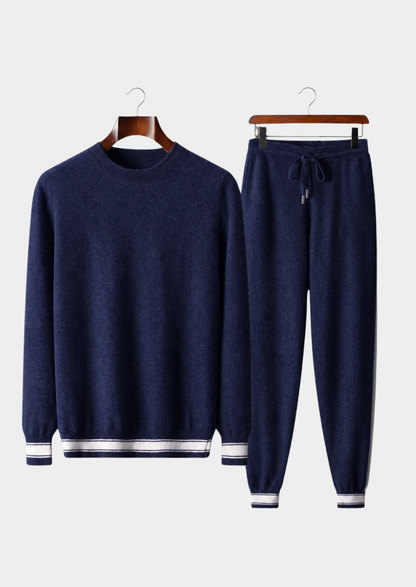 Premium Cashmere Navy Blue Vienna Leisure Set | Solmar