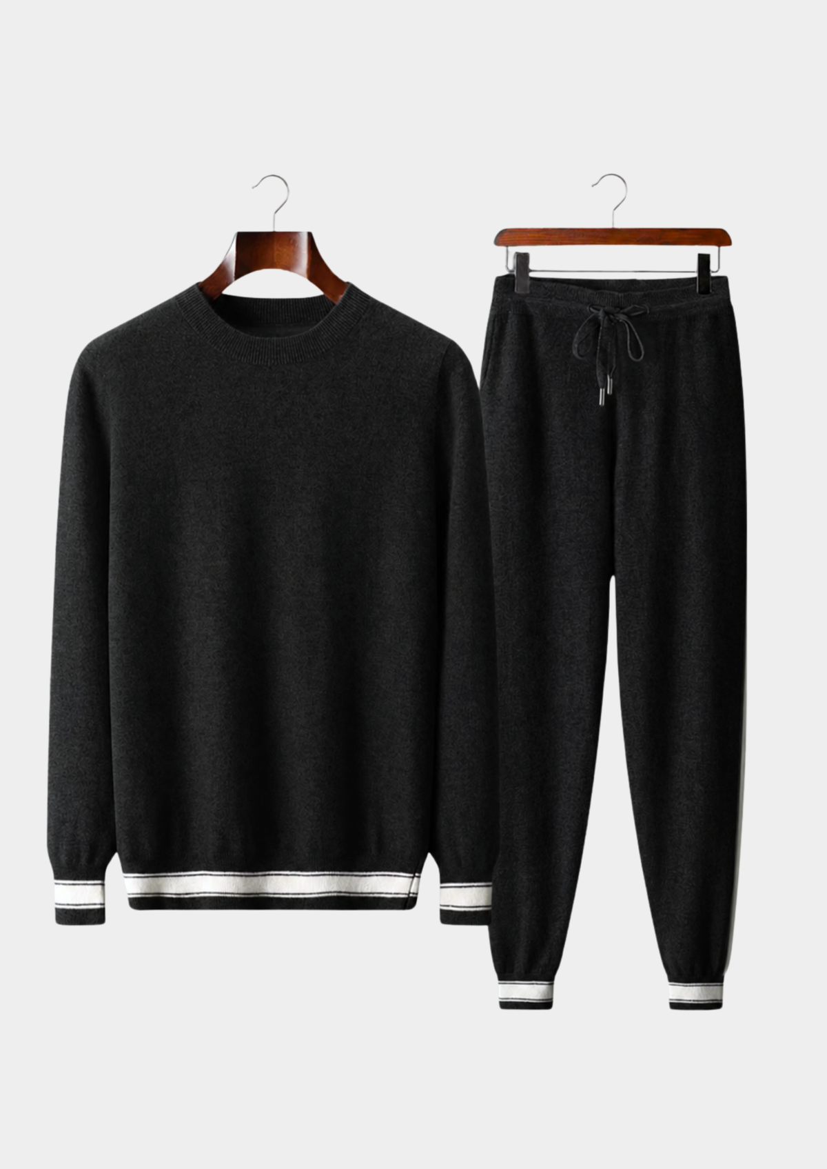 Premium Cashmere Black Vienna Leisure Set | Solmar