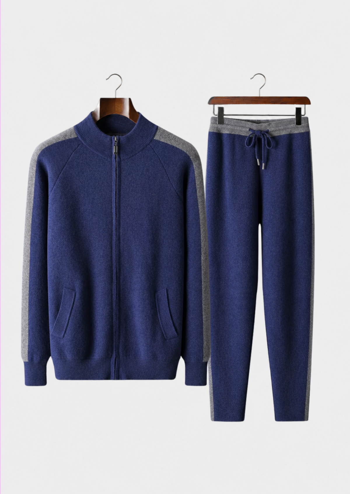 Premium Cashmere Navy Blue Torino Leisure Set | Solmar