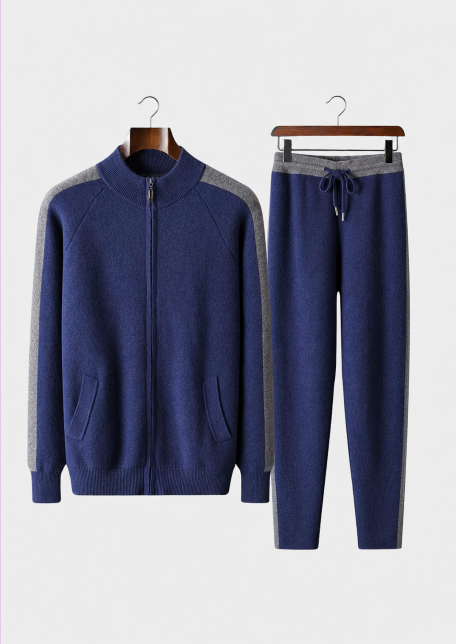 Premium Cashmere Navy Blue Torino Leisure Set | Solmar