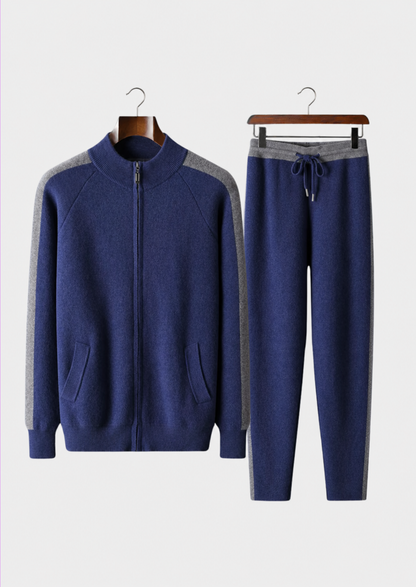 Premium Cashmere Navy Blue Torino Leisure Set | Solmar