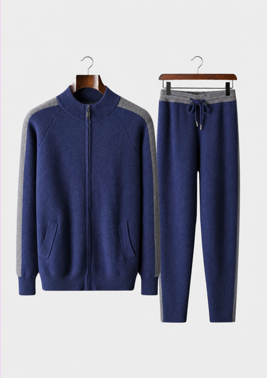 Premium Cashmere Navy Blue Torino Leisure Set | Solmar